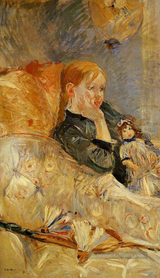 Petite fille avec une poupée Berthe Morisot Peintures à l'huile
